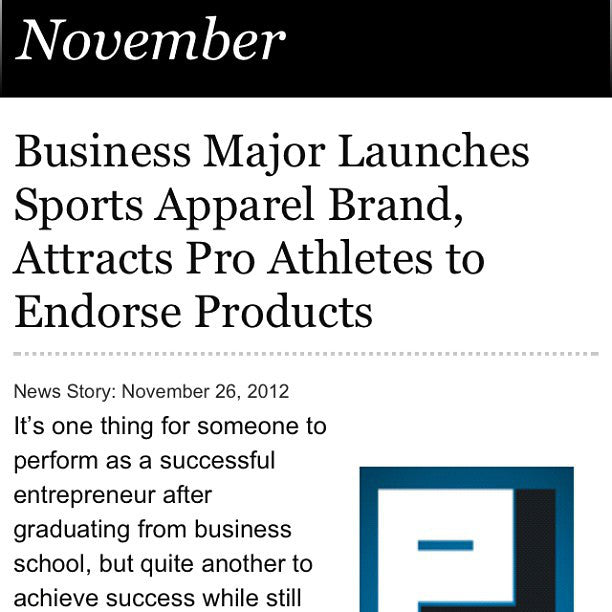 Business Major Launches Sports Apparel Brand, Attracts Pro Athletes to Endorse Products